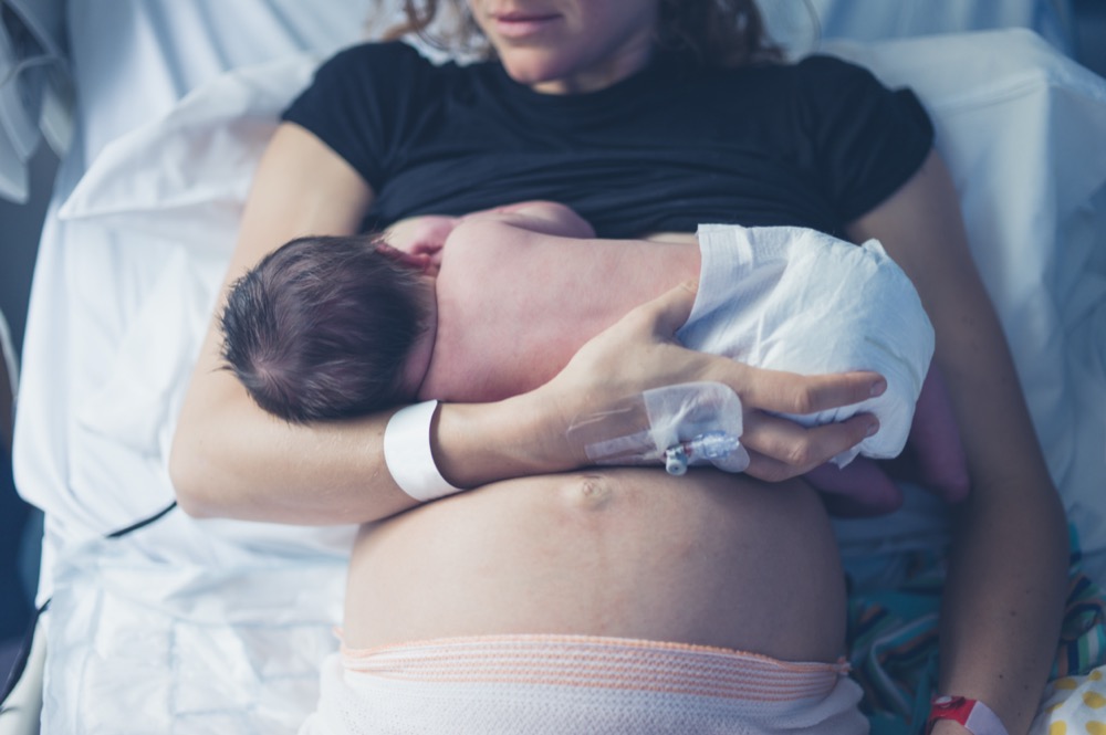 Mother breastfeeding her baby