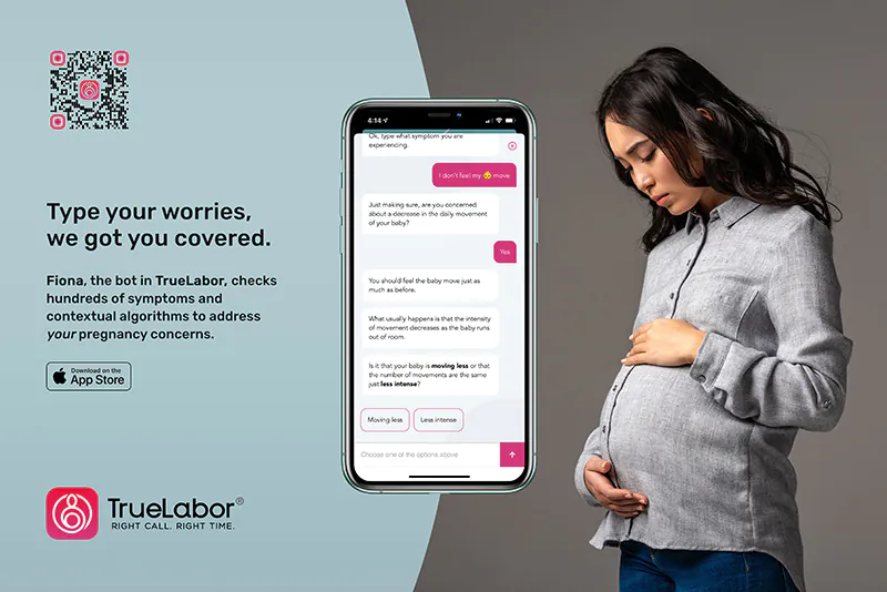 TrueLabor pregnancy app Fiona virtual navigaor